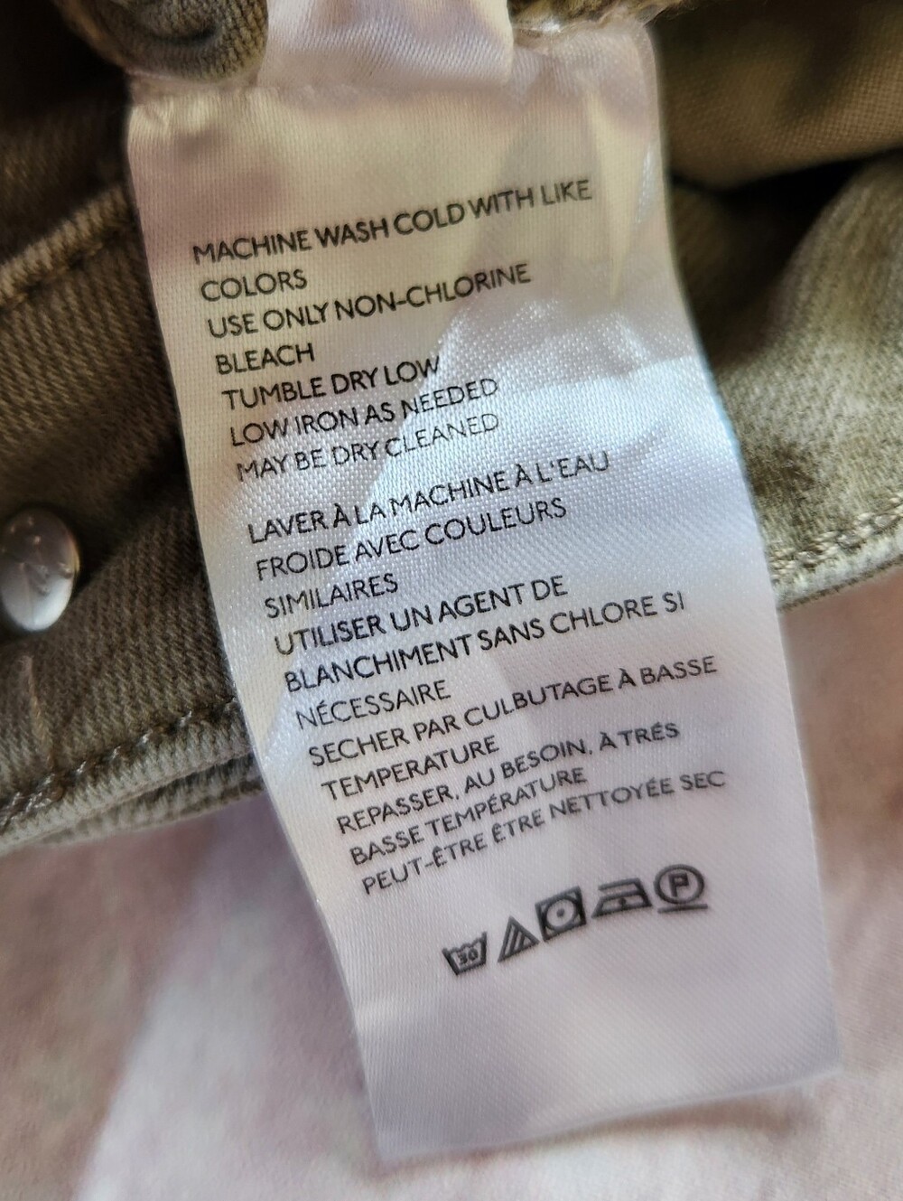 We The Free "Raw Hem Jegging Skinny Jeans" Sage Army Green | Women's Size 26 - Picture 10 of 12